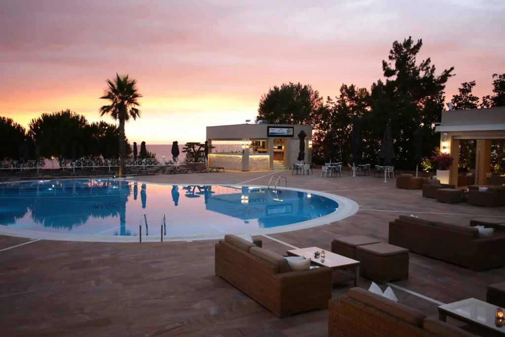 Swimming Pool Sunset