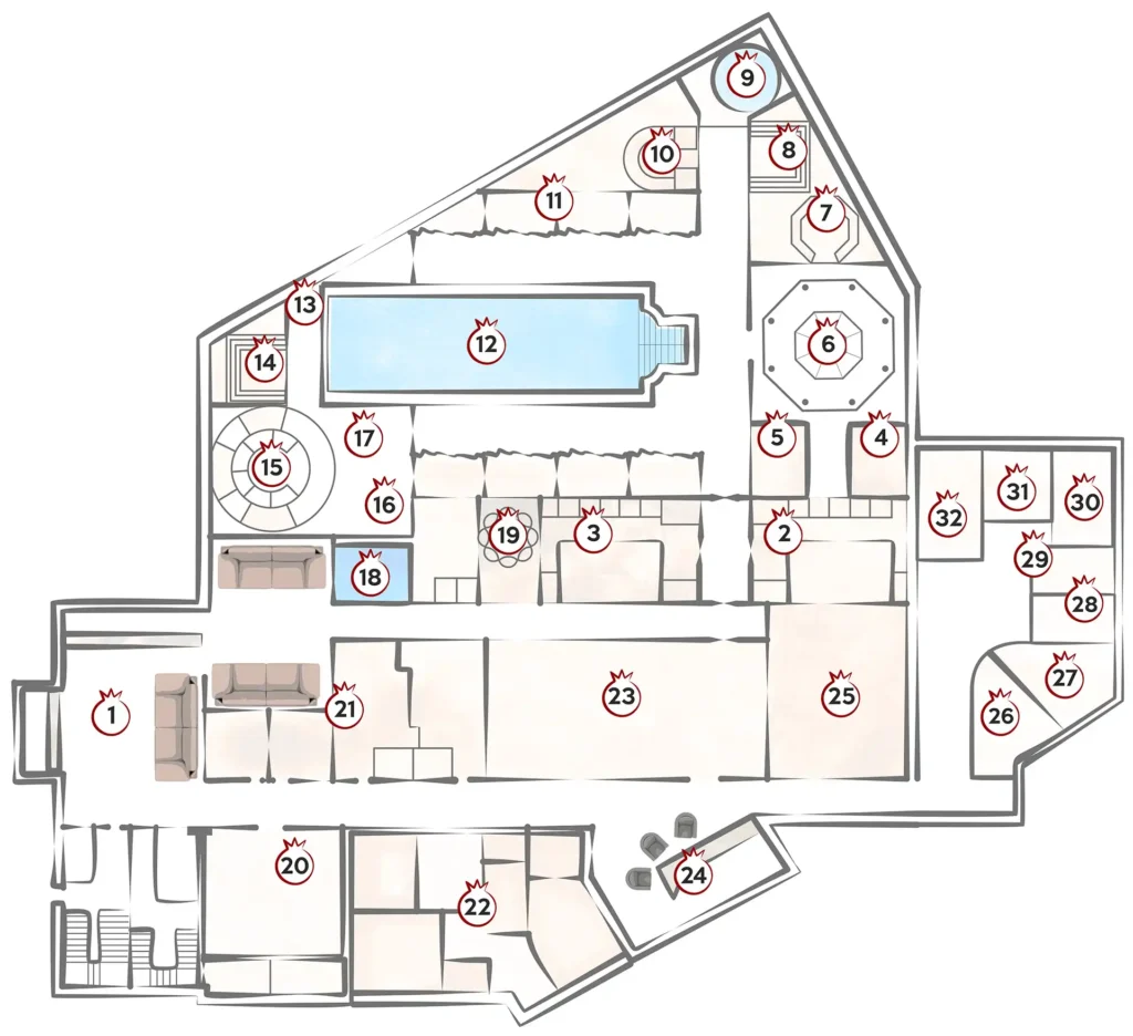 Afrodita Roa Spa floor plan